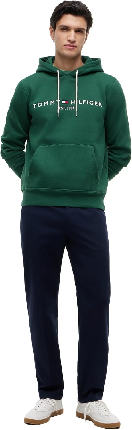 image:imageTommy Hilfiger Mens Medium Weight Fleece Hoodie Sweatshirt With Embroidered Logo Also Available in Big amp TallStreet Green
