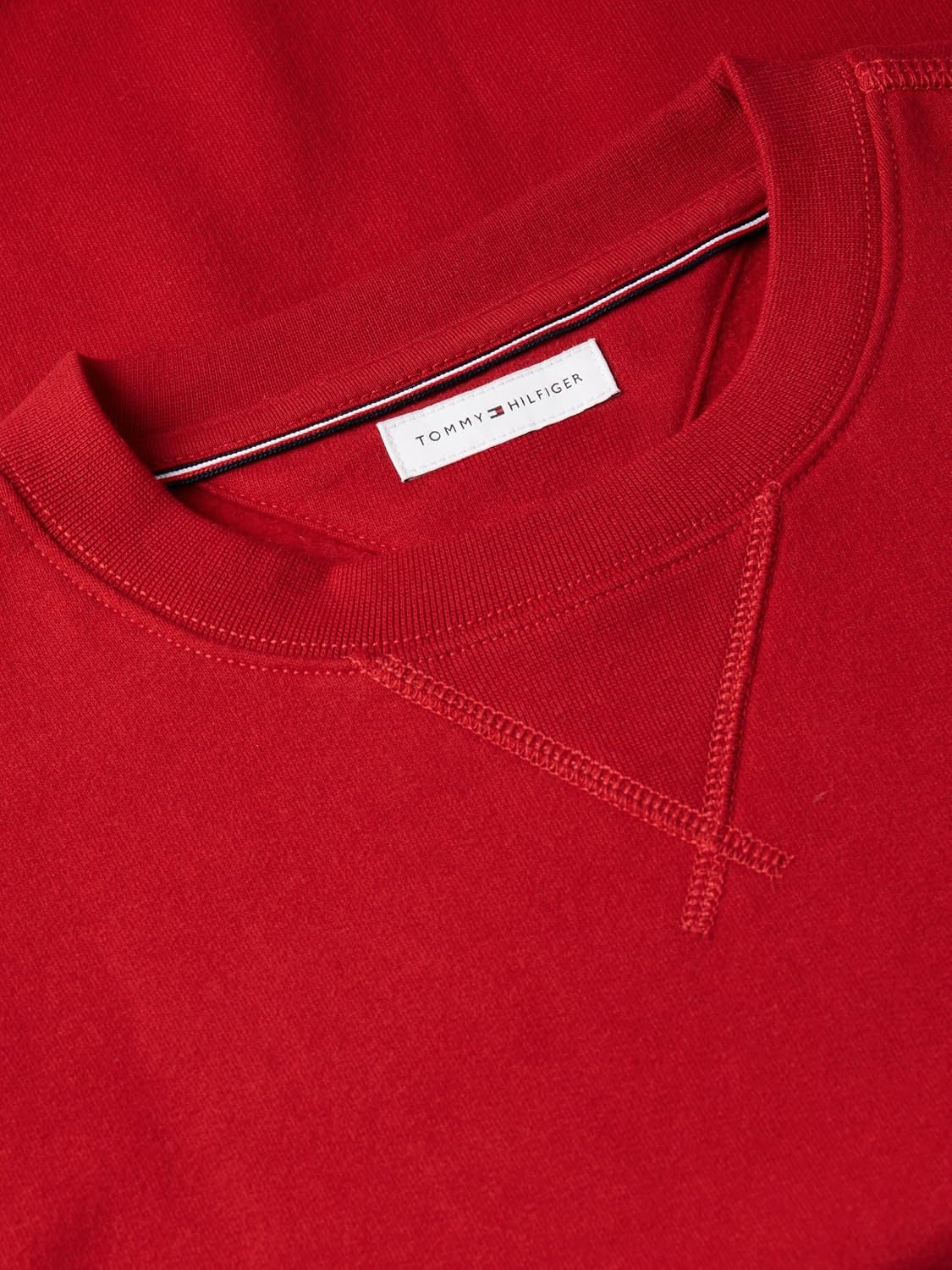 image:imageTommy Hilfiger Mens Medium Weight Fleece Pullover Crewneck SweatshirtMedium Red