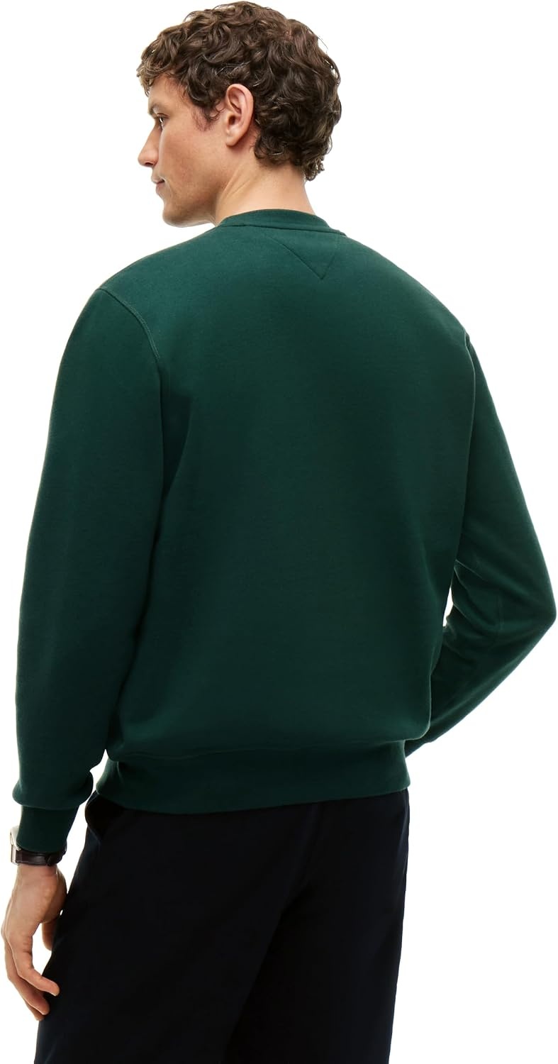 image:imageTommy Hilfiger Mens Medium Weight Fleece Pullover Crewneck SweatshirtOrnamental Green