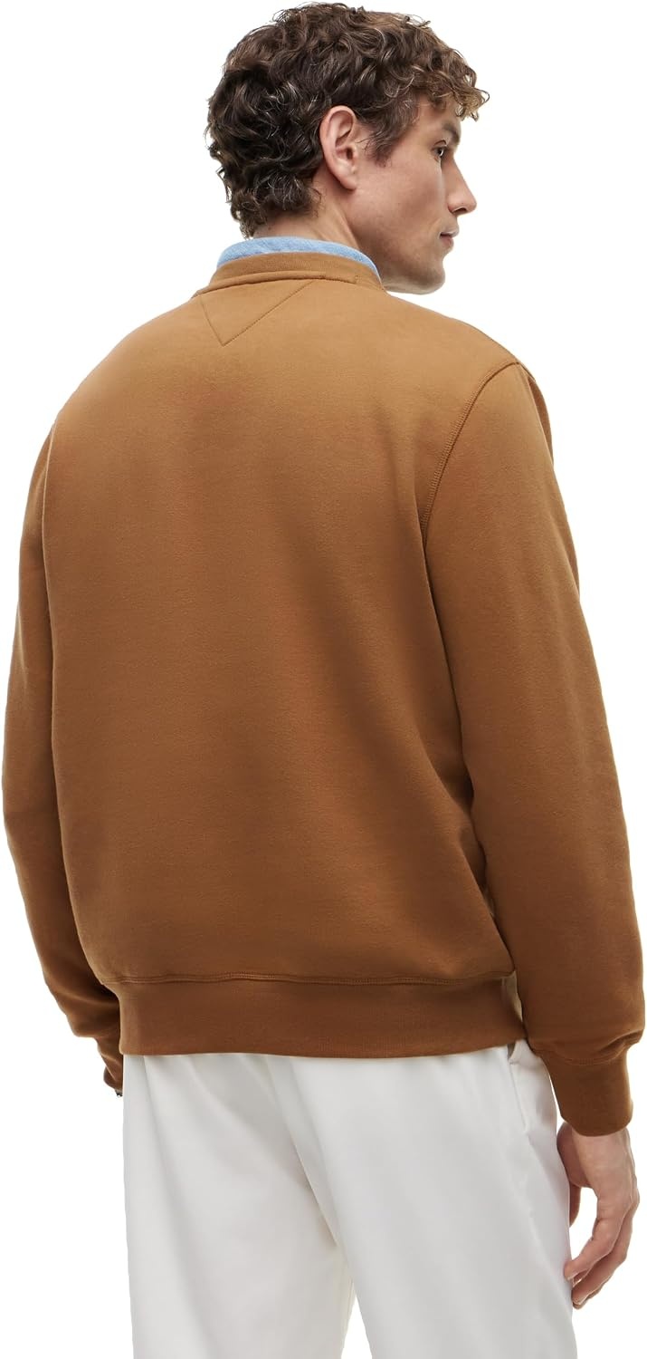 image:imageTommy Hilfiger Mens Medium Weight Fleece Pullover Crewneck SweatshirtTimeless Tawny
