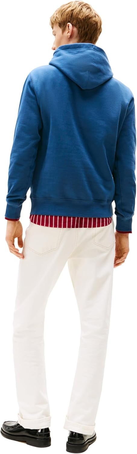 image:imageTommy Hilfiger Mens Ribbed Hoodie SweatshirtAegean Sea