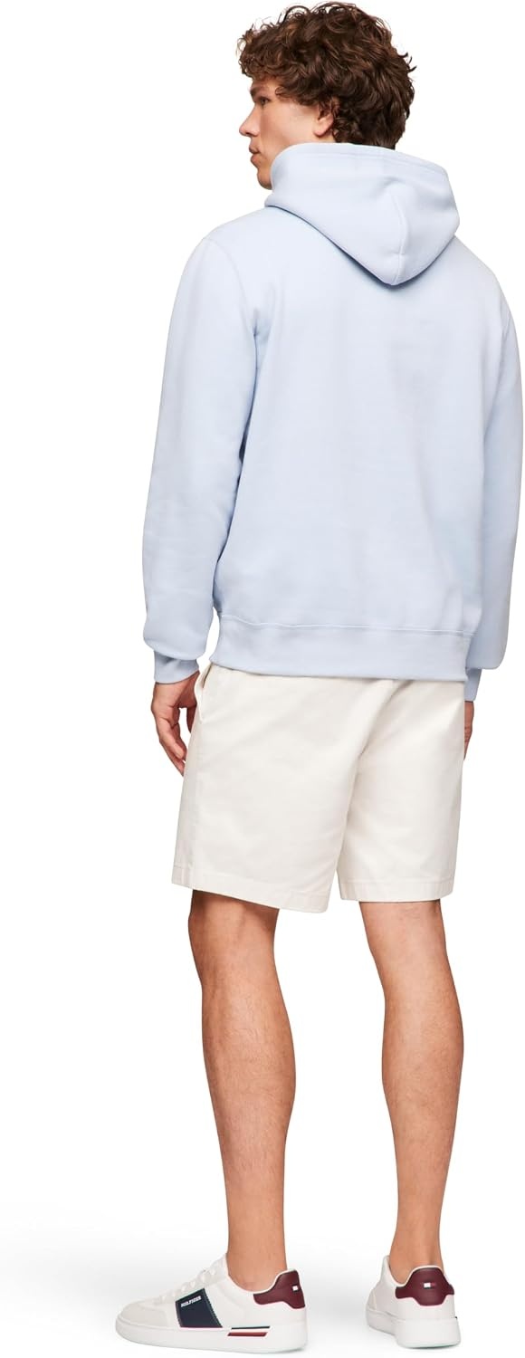 image:imageTommy Hilfiger Mens Ribbed Hoodie SweatshirtBreezy Blue