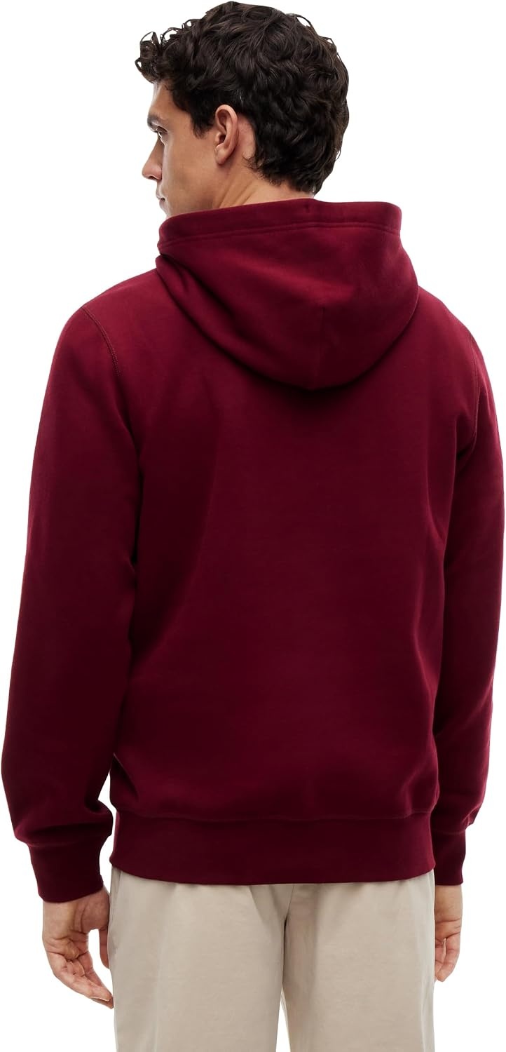 image:imageTommy Hilfiger Mens Ribbed Hoodie SweatshirtBurgundy
