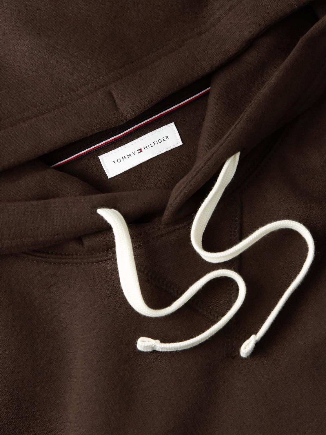 image:imageTommy Hilfiger Mens Ribbed Hoodie SweatshirtChocolate