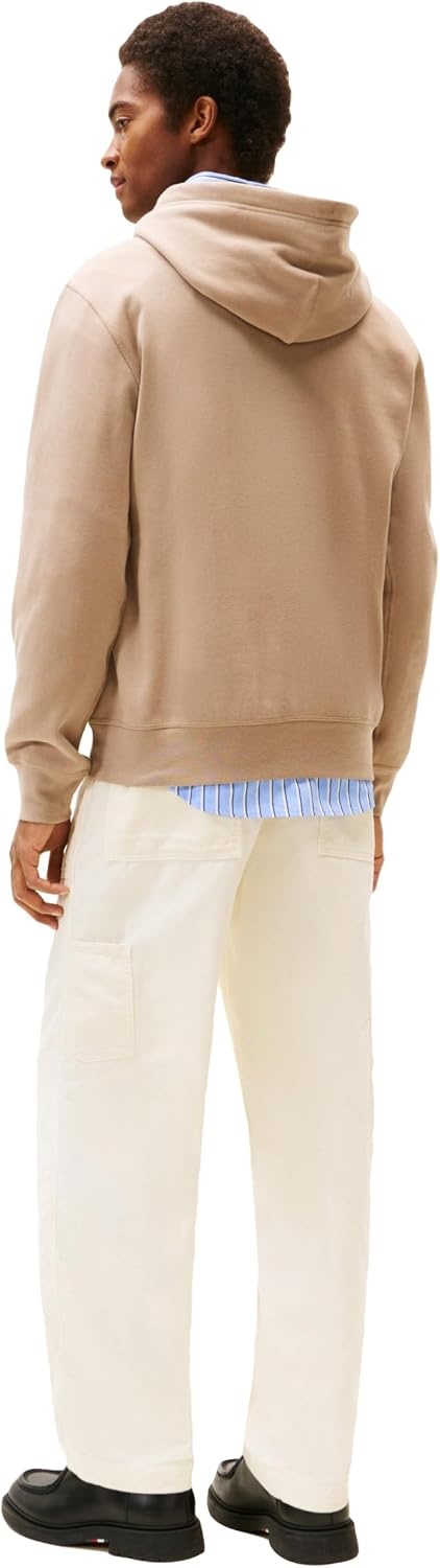 image:imageTommy Hilfiger Mens Ribbed Hoodie SweatshirtCoastal Taupe