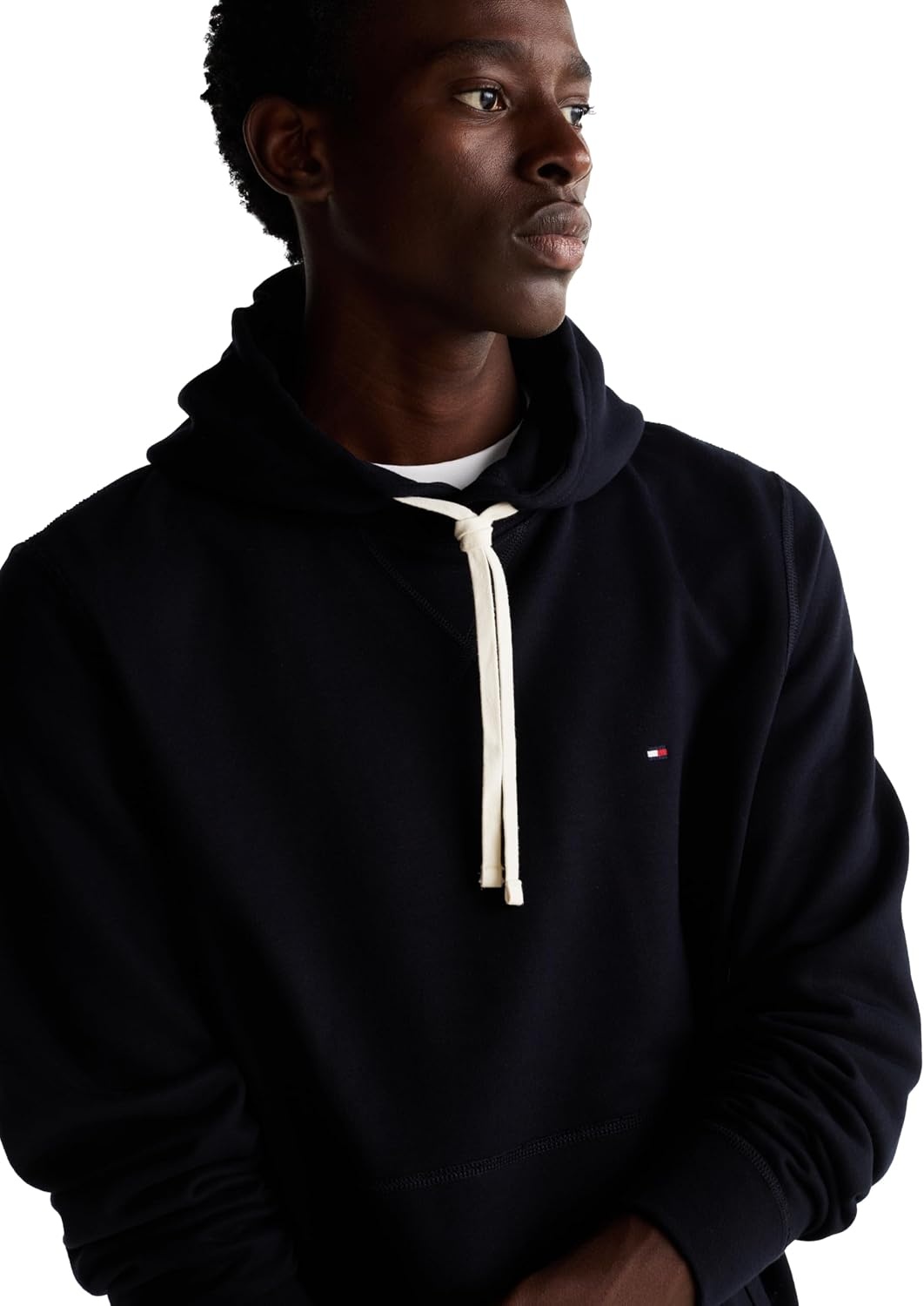 image:imageTommy Hilfiger Mens Ribbed Hoodie SweatshirtDesert Sky