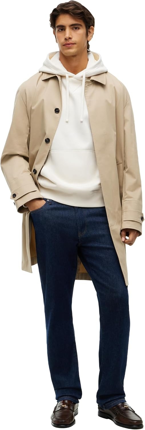 image:imageTommy Hilfiger Mens Ribbed Hoodie SweatshirtIvory Petal