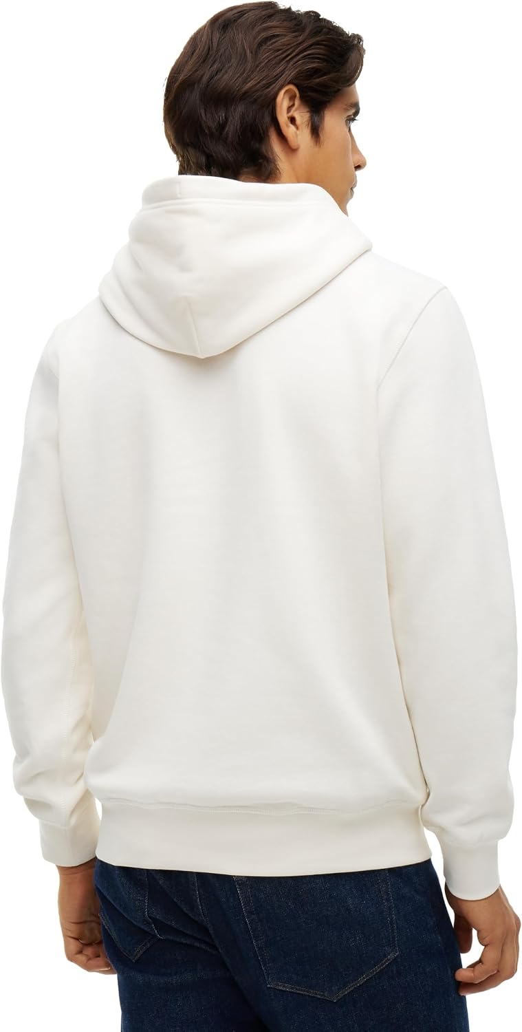 image:imageTommy Hilfiger Mens Ribbed Hoodie SweatshirtIvory Petal