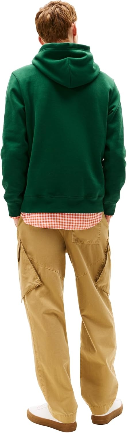 image:imageTommy Hilfiger Mens Ribbed Hoodie SweatshirtOrnamental Green