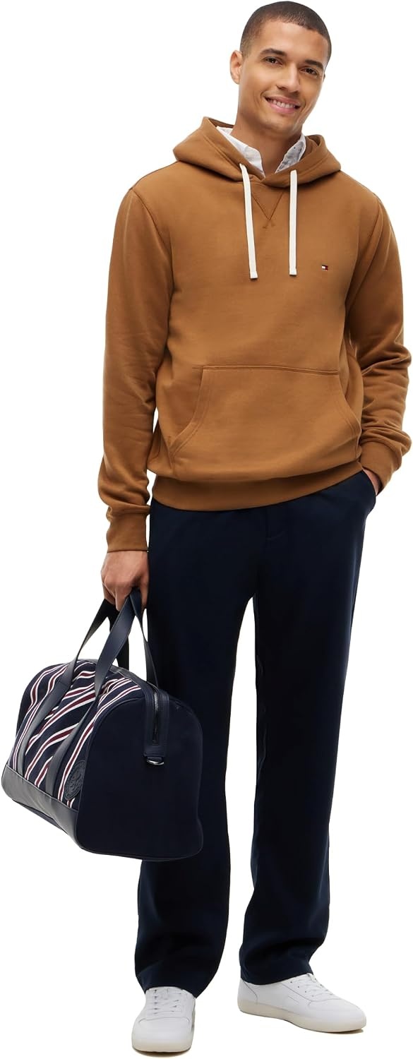 image:imageTommy Hilfiger Mens Ribbed Hoodie SweatshirtTimeless Tawny