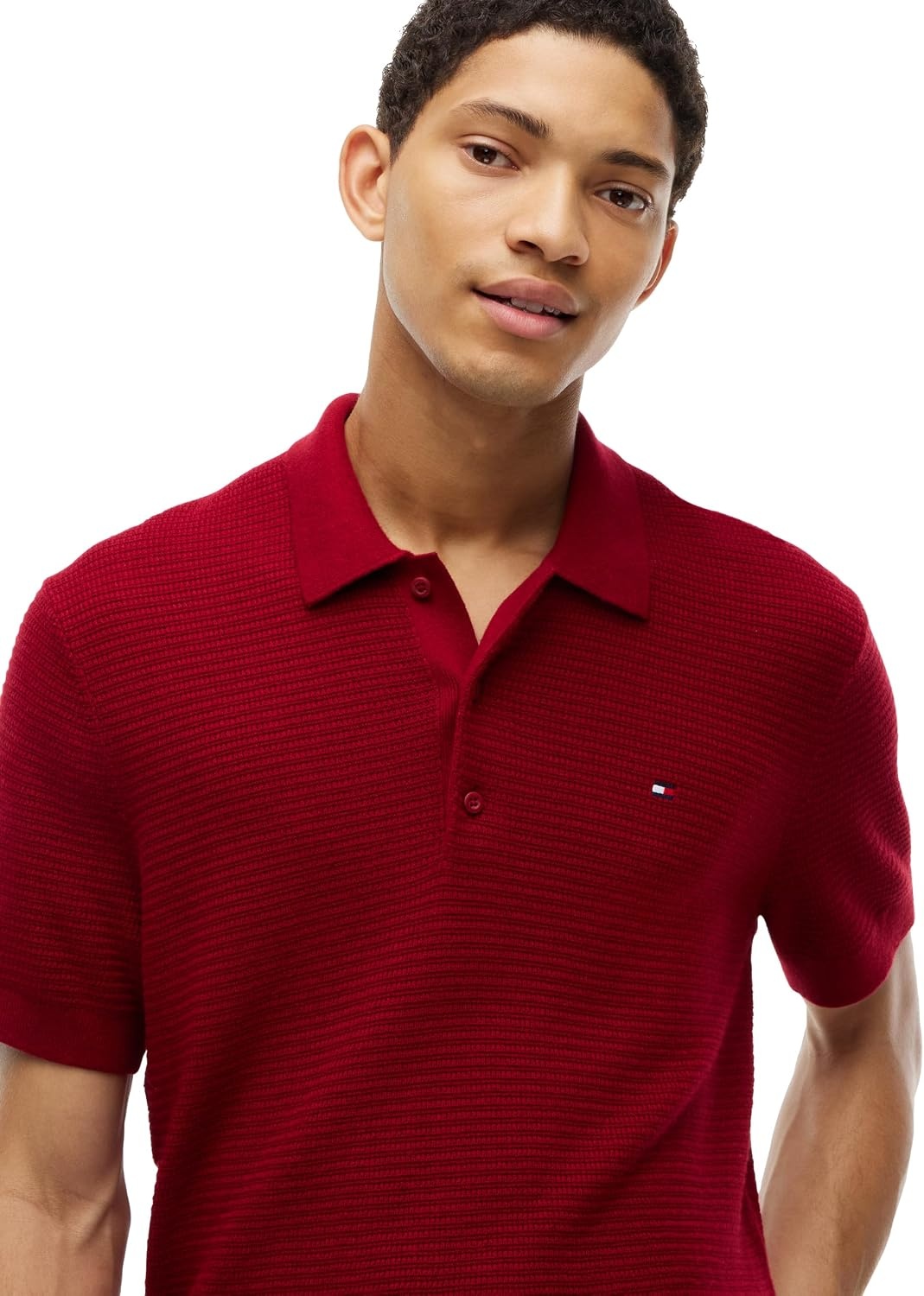 image:imageTommy Hilfiger Mens Short Sleeve Casual Cotton Cashmere Polo ShirtRegatta Red