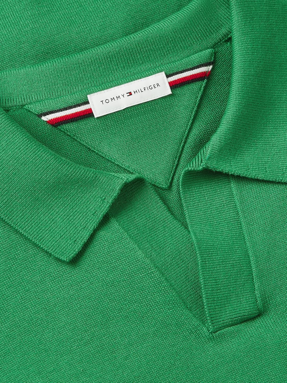 image:imageTommy Hilfiger Mens Short Sleeve Casual Cotton VNeck Polo ShirtAlaskan Green
