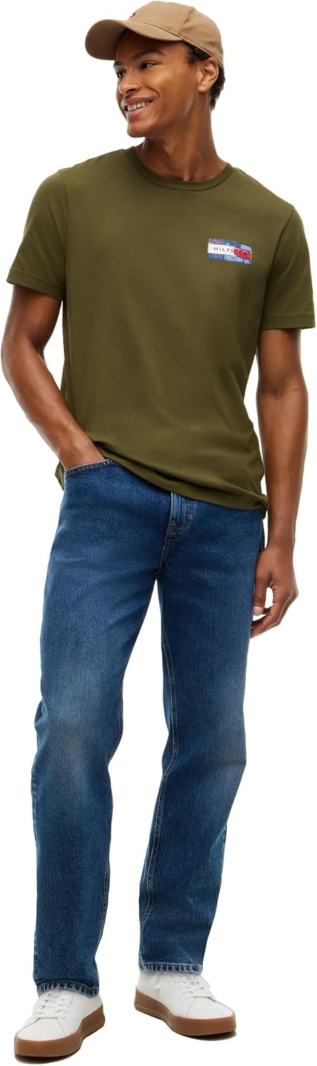 image:imageTommy Hilfiger Mens Short Sleeve Cotton Crewneck Back Graphic TShirtsHuntsman Green
