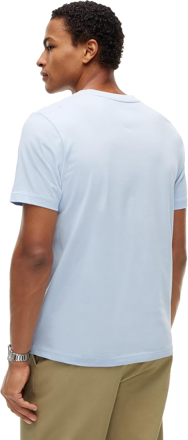 image:imageTommy Hilfiger Mens Short Sleeve Cotton Crewneck Flag Graphic TShirtsSky Blue