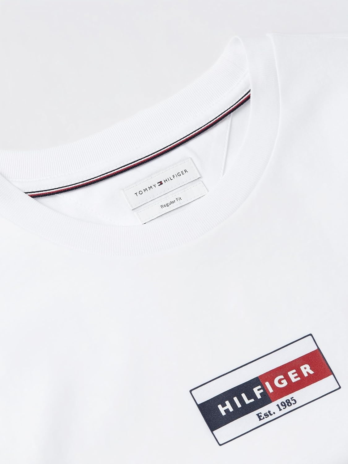 image:imageTommy Hilfiger Mens Short Sleeve Cotton Crewneck Flag Graphic TShirtsWhite