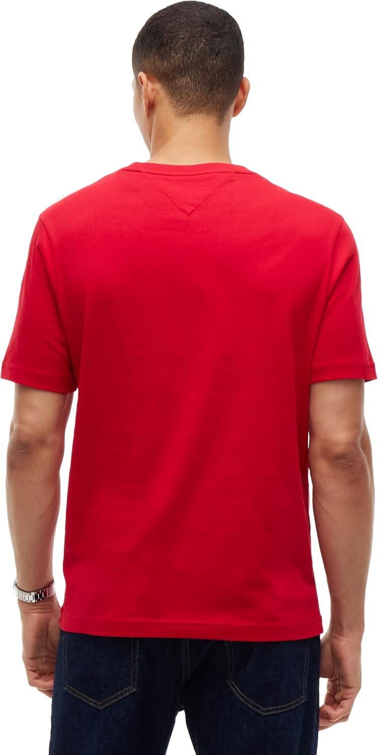 image:imageTommy Hilfiger Mens Short Sleeve Cotton Crewneck Logo Graphic TShirtsMedium Red