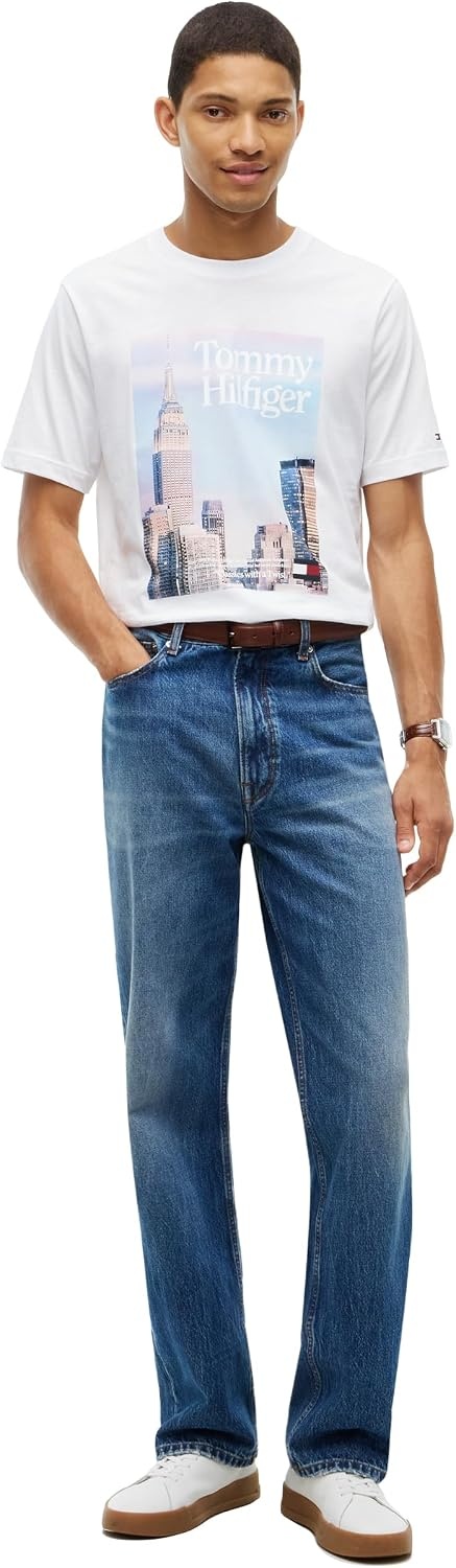 image:imageTommy Hilfiger Mens Short Sleeve Cotton Crewneck Photo Graphic TShirtsWhite