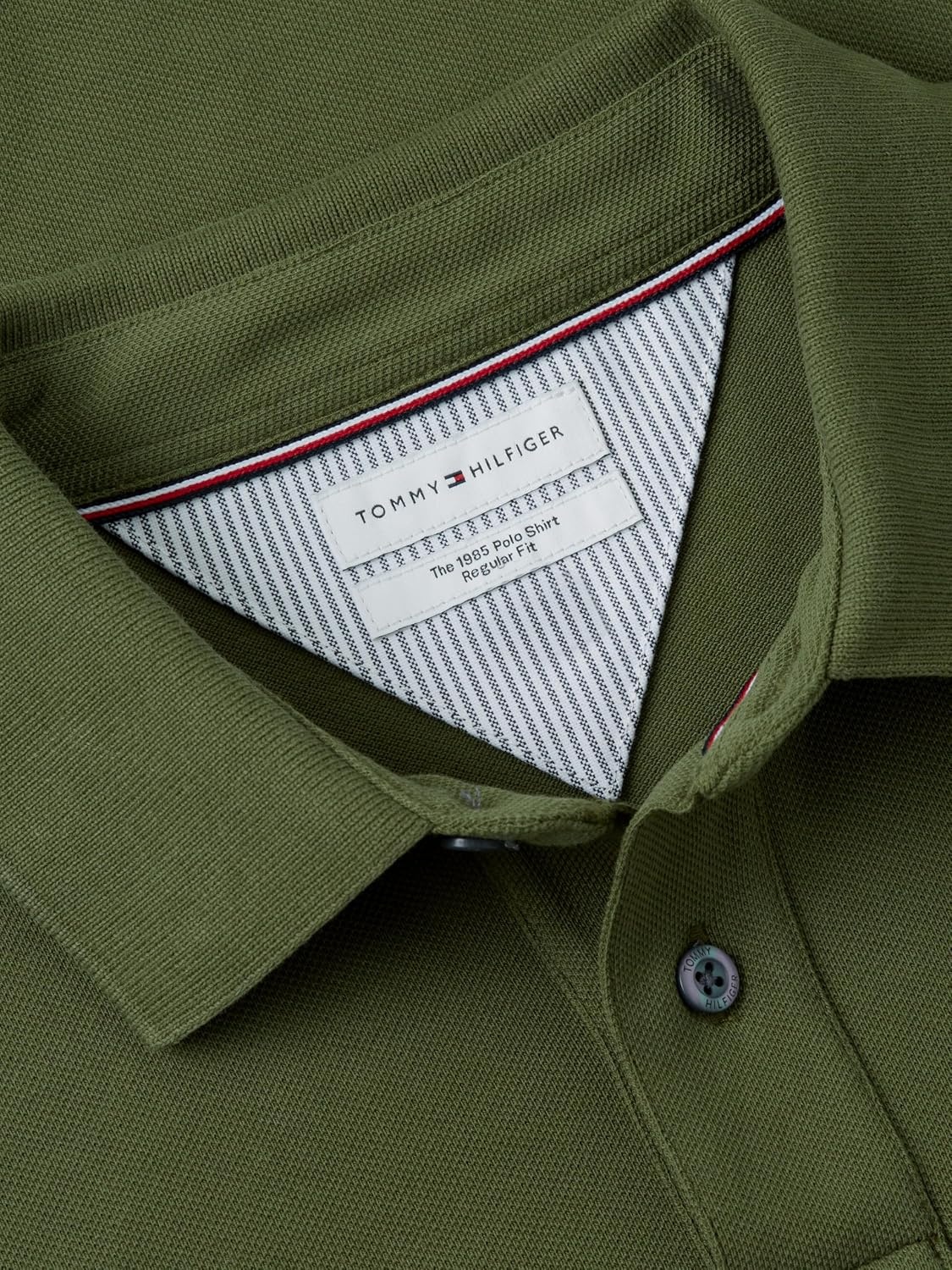 image:imageTommy Hilfiger Mens Short Sleeve Polo Shirts in Classic Fit with Stretch and Organic Pique CottonHuntsman Green