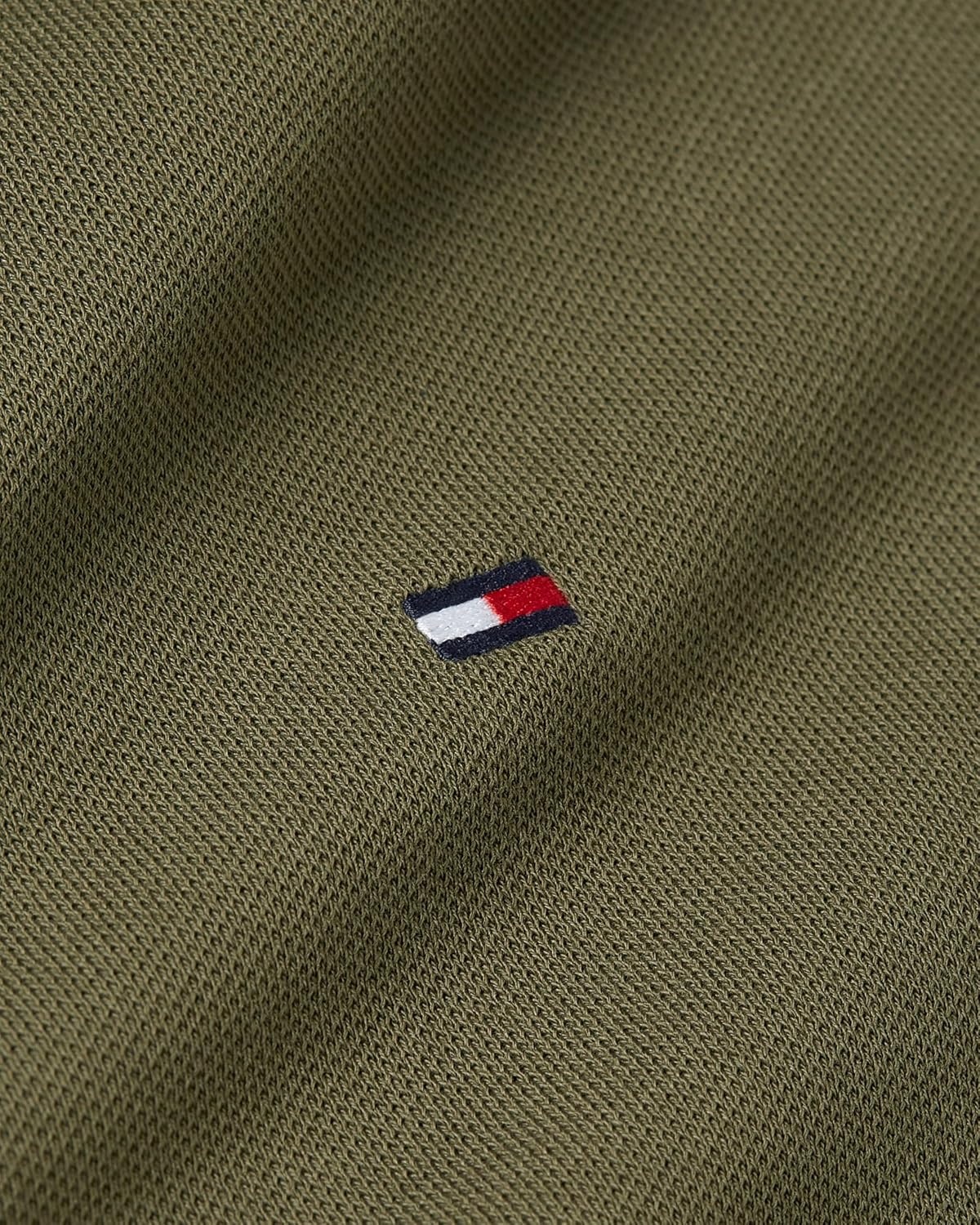 image:imageTommy Hilfiger Mens Short Sleeve Polo Shirts in Regular Fit With Stretch and Organic Pique CottonArmy Green