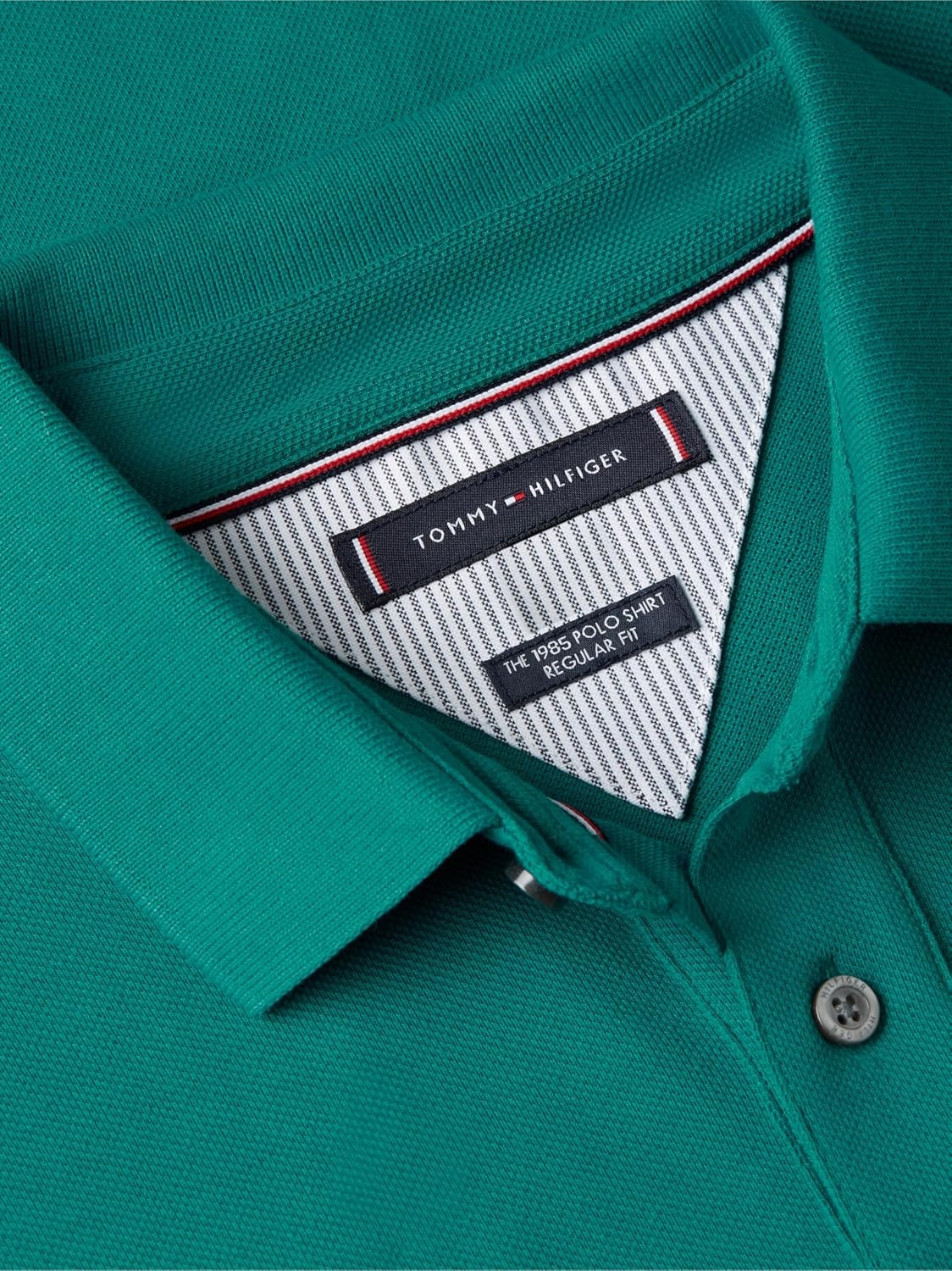 image:imageTommy Hilfiger Mens Short Sleeve Polo Shirts in Regular Fit With Stretch and Organic Pique CottonDeep Ocean