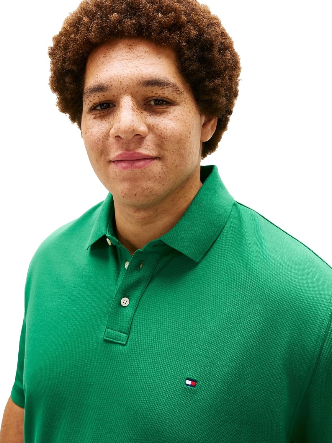image:imageTommy Hilfiger Mens Short Sleeve Polo Shirts in Regular Fit With Stretch and Organic Pique CottonNouveau Green