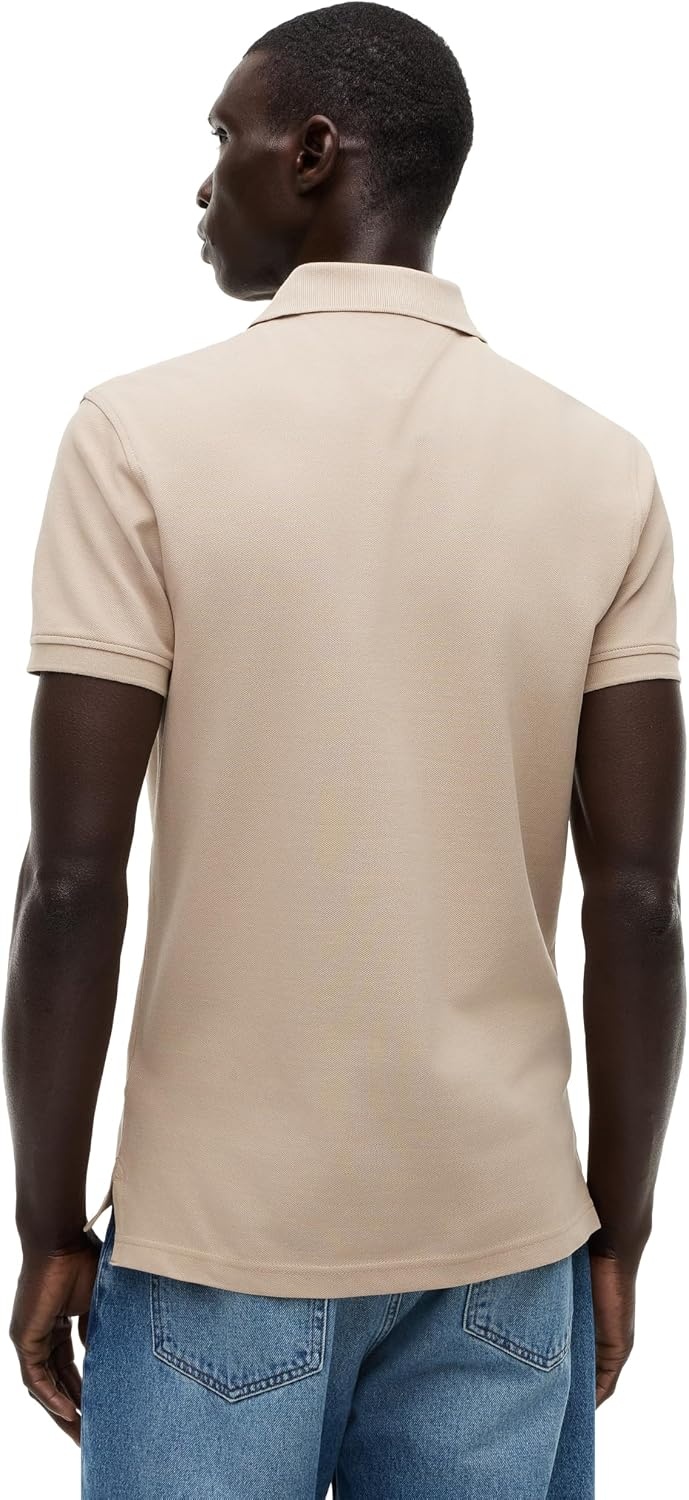 image:imageTommy Hilfiger Mens Short Sleeve Polo Shirts in Slim Fit with Stretch and Organic Pique CottonBatique Khaki