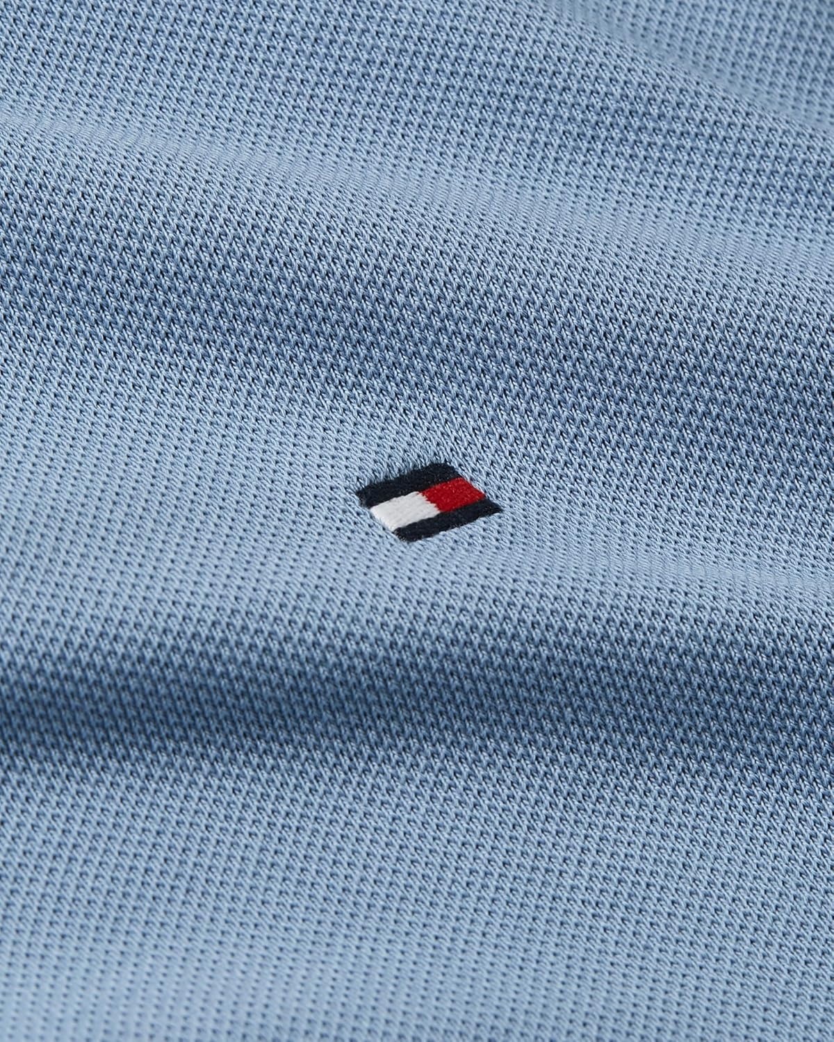 image:imageTommy Hilfiger Mens Short Sleeve Polo Shirts in Slim Fit with Stretch and Organic Pique CottonBrisk Blue