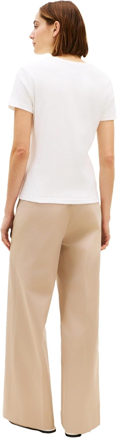 image:imageTommy Hilfiger Womens Basic Short Sleeve Cotton CrewNeck TShirtEcru