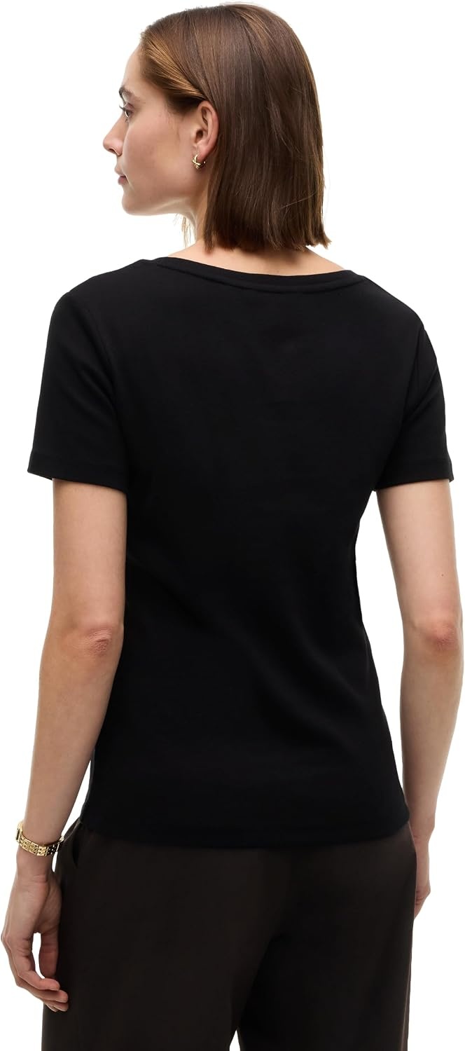 image:imageTommy Hilfiger Womens Basic Short Sleeve Cotton VNeck TShirtBlack