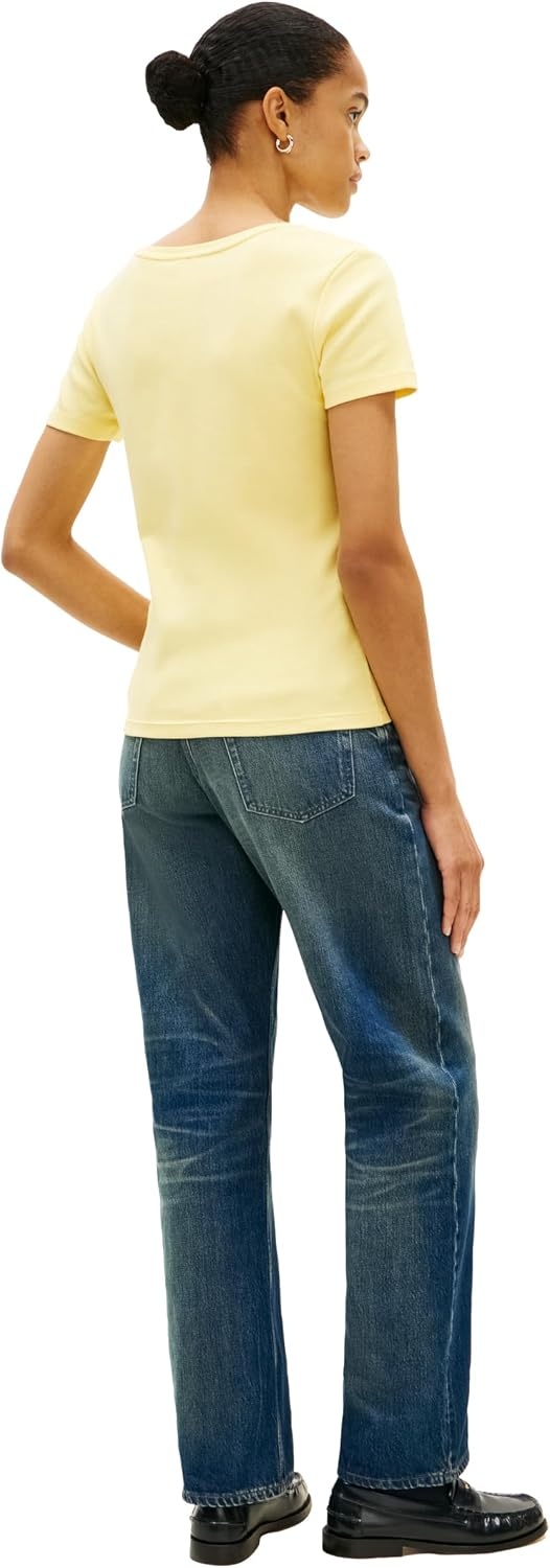 image:imageTommy Hilfiger Womens Basic Short Sleeve Cotton VNeck TShirtCitronella