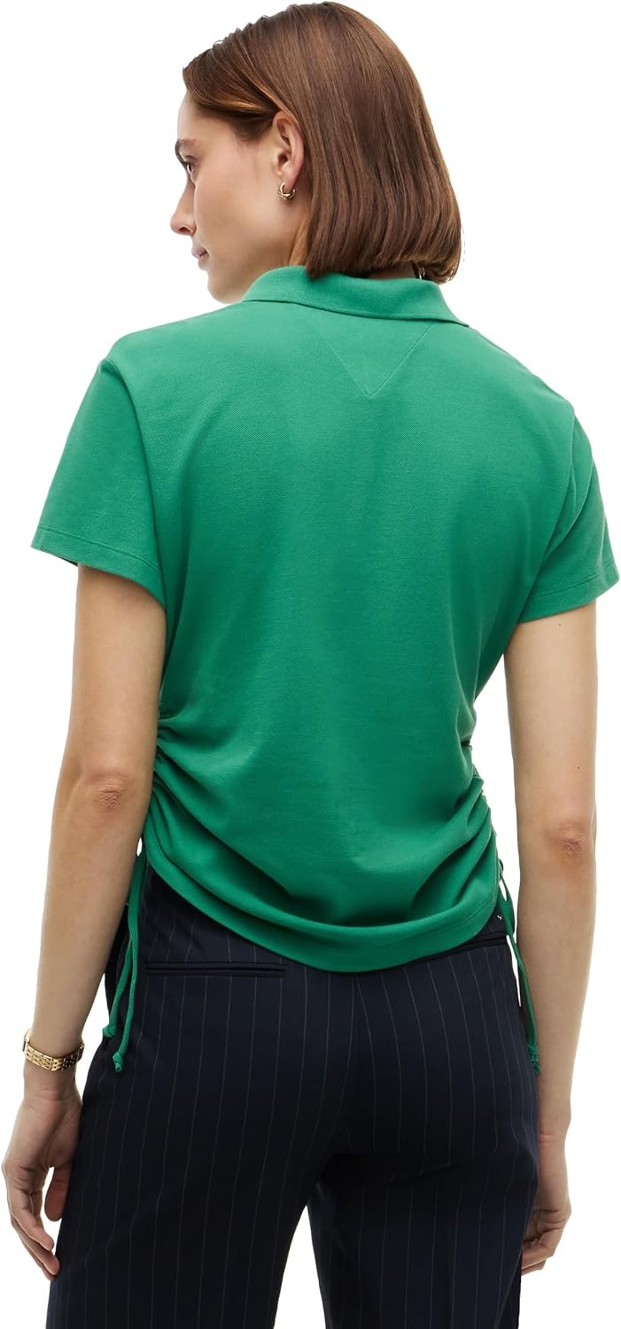 image:imageTommy Hilfiger Womens Cotton Pique Short Sleeve Polo Shirt in Classic Fit with StretchAlaskan Green