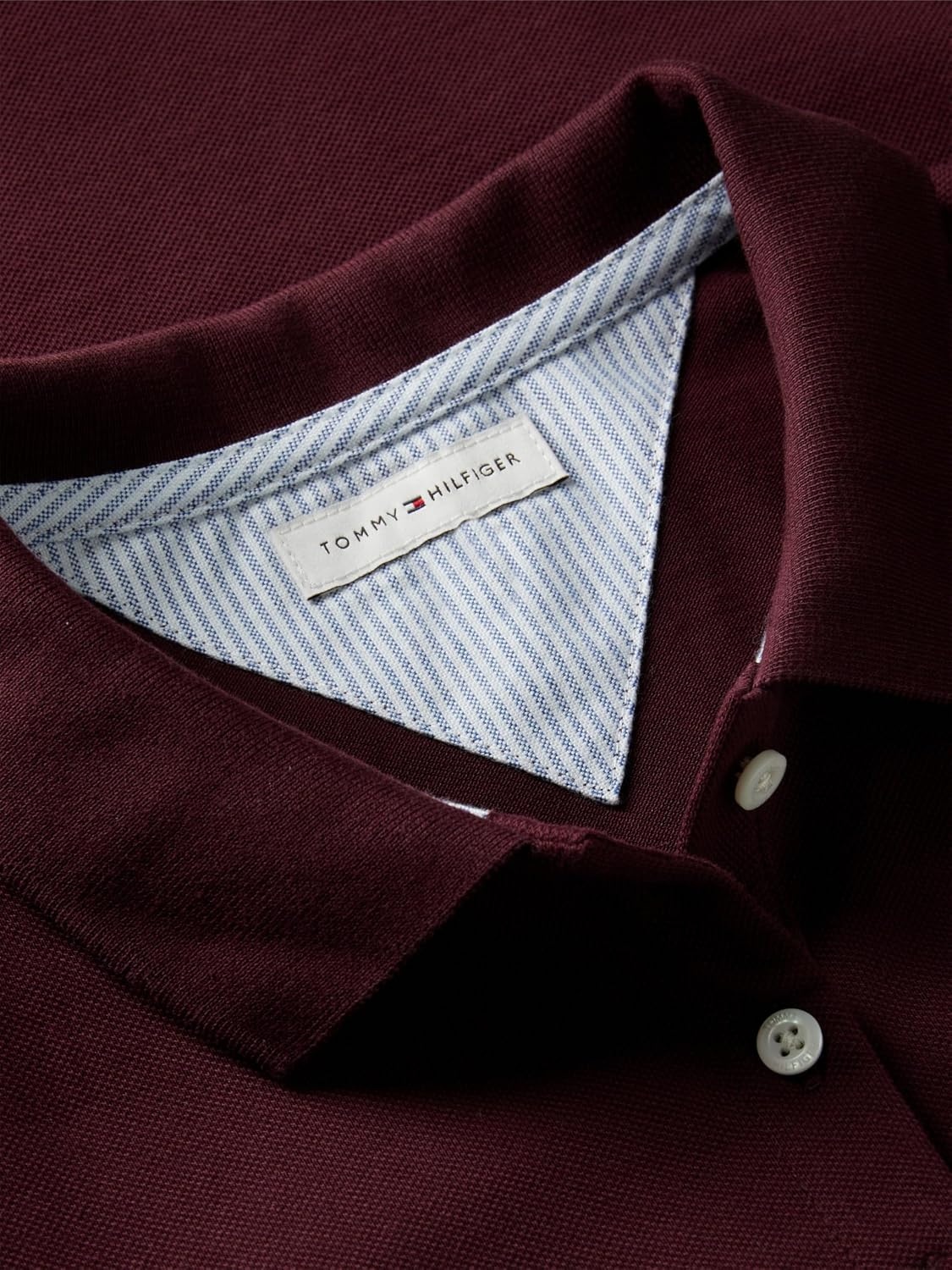 image:imageTommy Hilfiger Womens Cotton Pique Short Sleeve Polo Shirt in Classic Fit with StretchDeep Burgundy