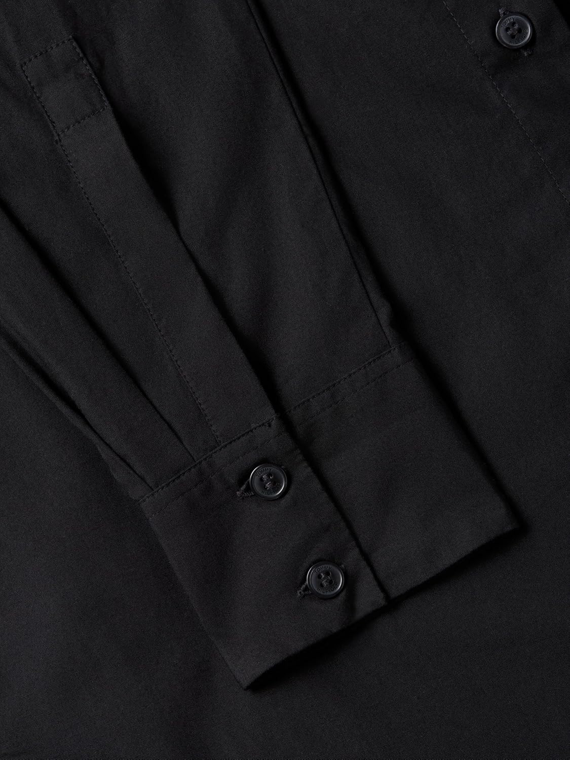 image:imageTommy Hilfiger Womens Cotton Poplin Long Sleeve Button Down Shirt in Regular Fit with Roll Up SleeveBlack