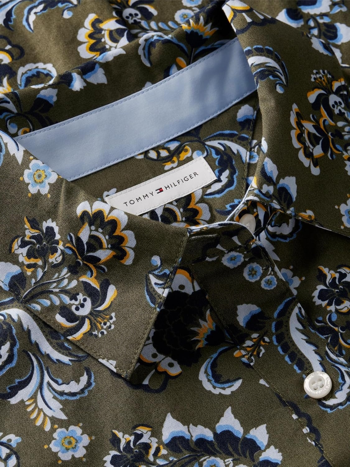 image:imageTommy Hilfiger Womens Cotton Poplin Puff Sleeve Button Down Shirt in Regular FitExpressive Floral Multi
