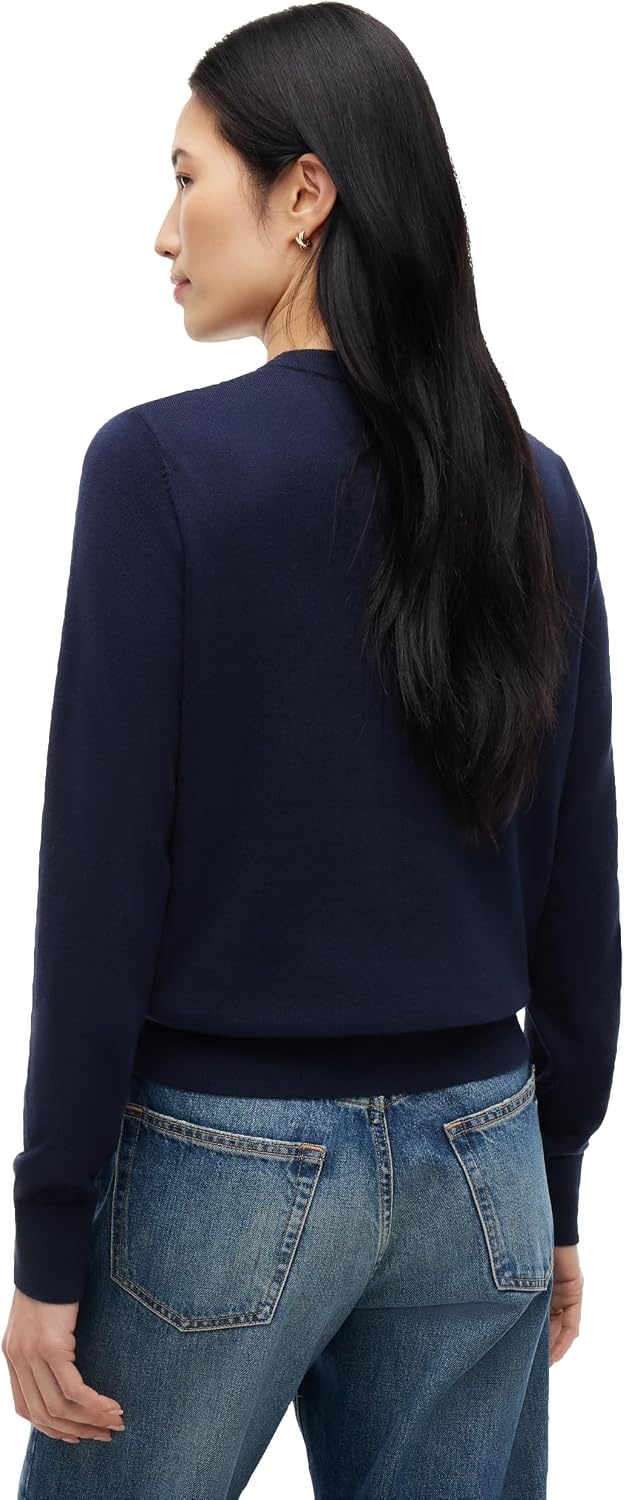 image:imageTommy Hilfiger Womens Long Sleeve Cotton Crewneck Graphic Sweater PulloverDark Blue Baby Penguin