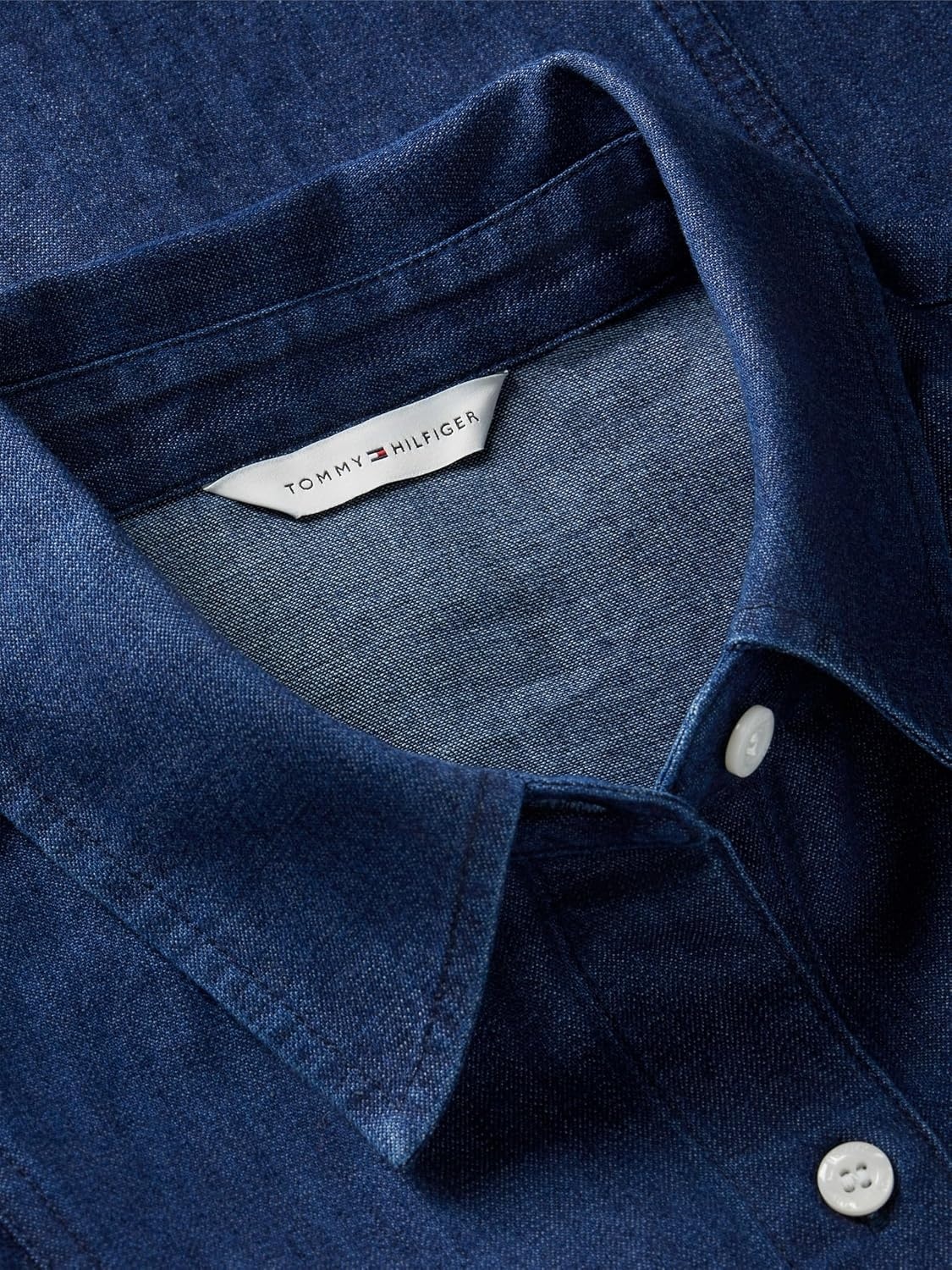 image:imageTommy Hilfiger Womens Long Sleeve Denim Button Down Shirt in Relaxed FitRinse