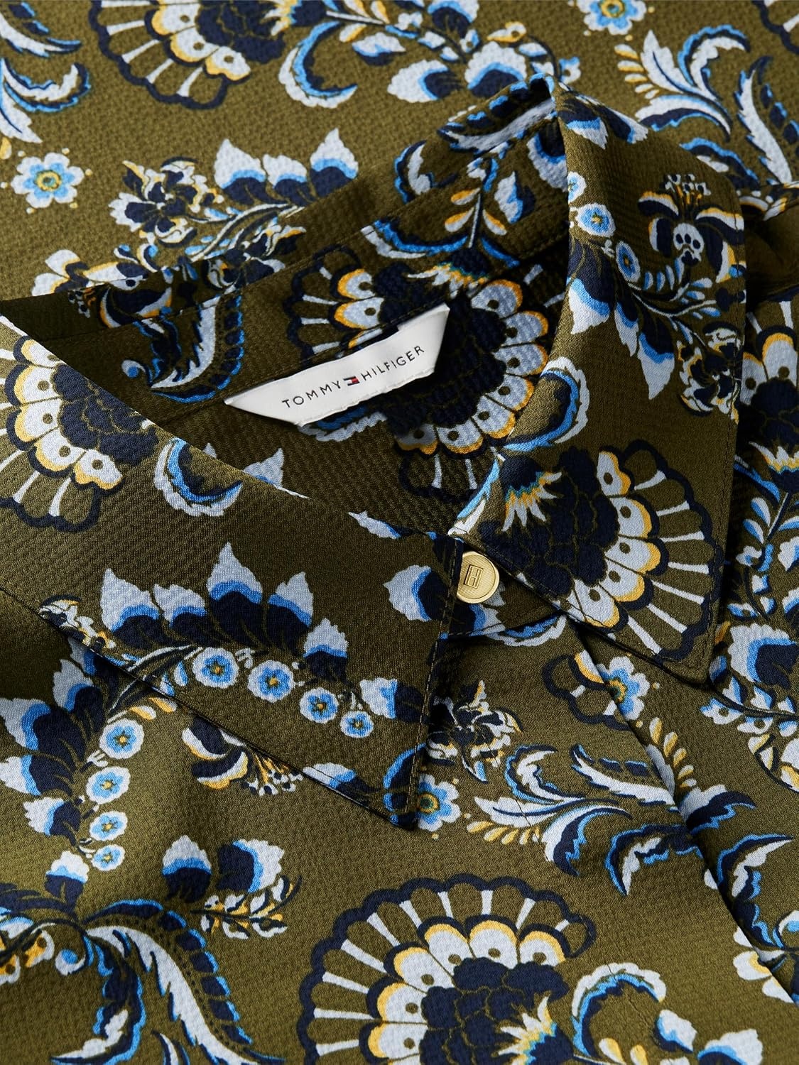 image:imageTommy Hilfiger Womens Long Sleeve Shirt Dress with Belt Work Business Casual DressExpressive Floral Multi
