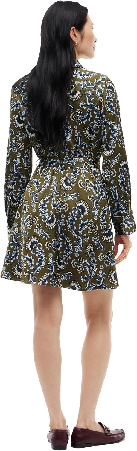 image:imageTommy Hilfiger Womens Long Sleeve Shirt Dress with Belt Work Business Casual DressExpressive Floral Multi