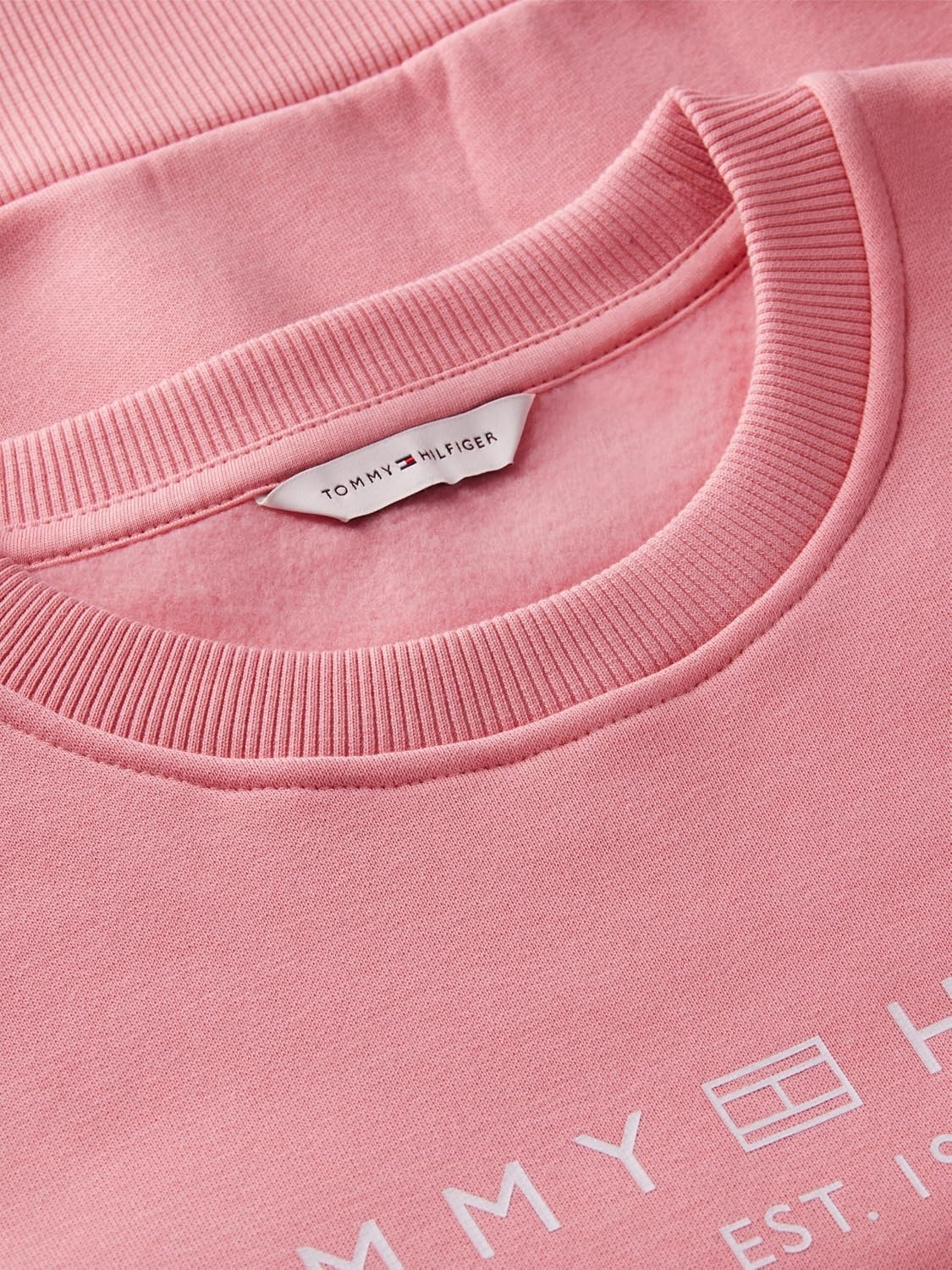 image:imageTommy Hilfiger Womens Medium Weight Crew Neck Sweatshirt Pullover With LogoCarnation Pink