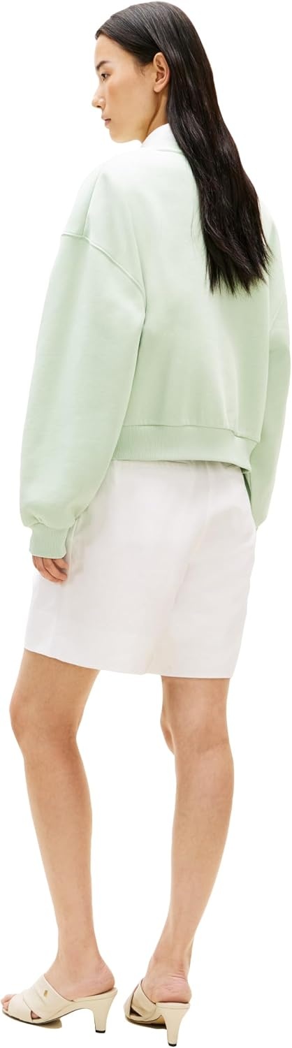 image:imageTommy Hilfiger Womens Medium Weight Crew Neck Sweatshirt Pullover With LogoGentle Jade
