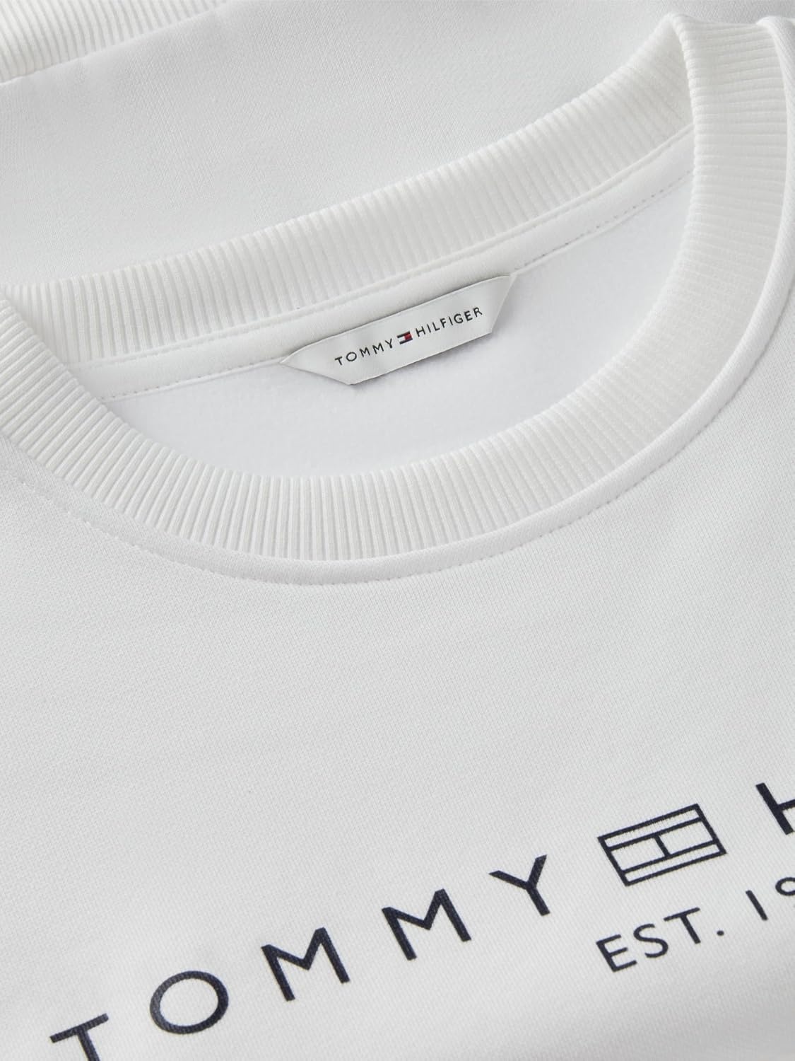 image:imageTommy Hilfiger Womens Medium Weight Crew Neck Sweatshirt Pullover With LogoOptic White