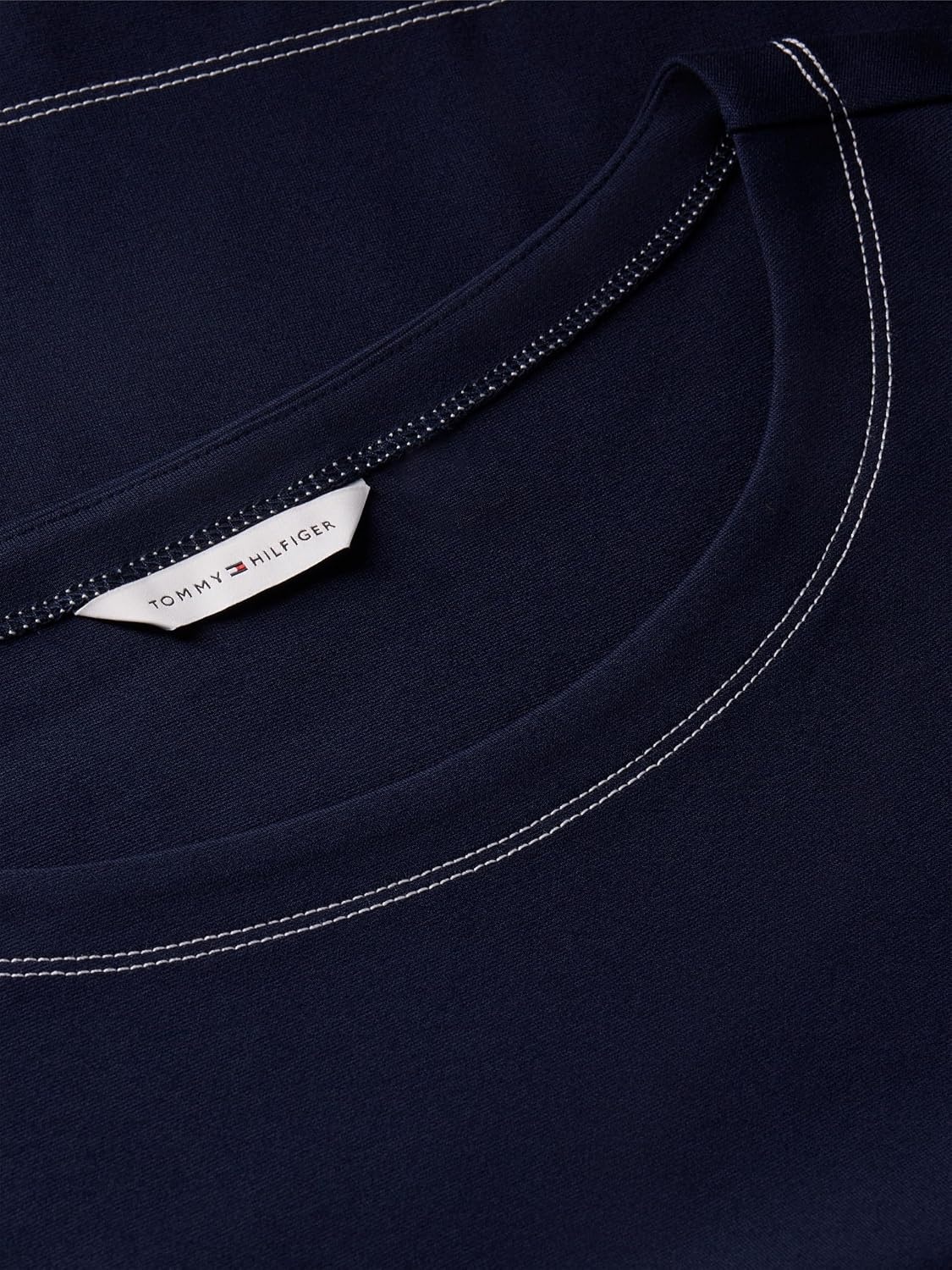 image:imageTommy Hilfiger Womens Short Sleeve Boat Neck Top with StretchDark Blue