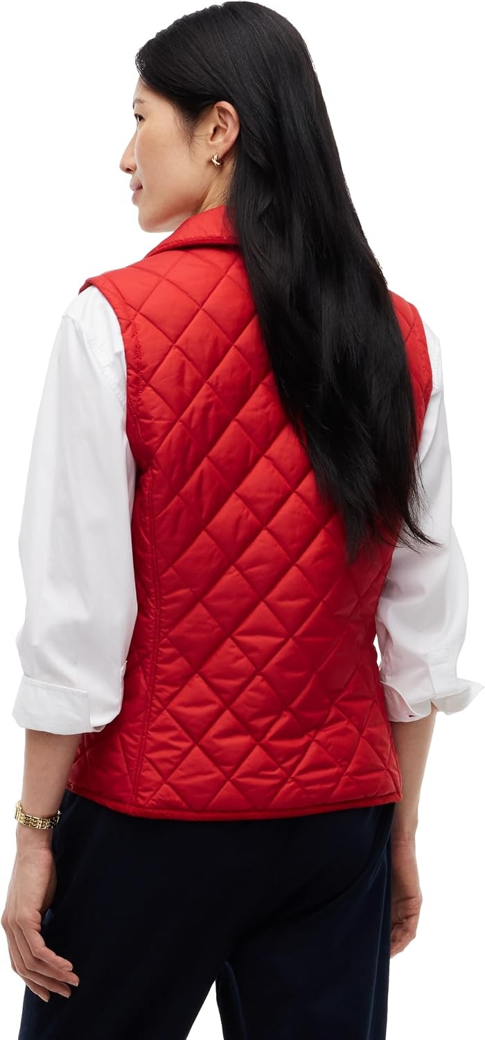 image:imageTommy Hilfiger Womens Sleeveless Quilted Vest With PocketsDark Magma