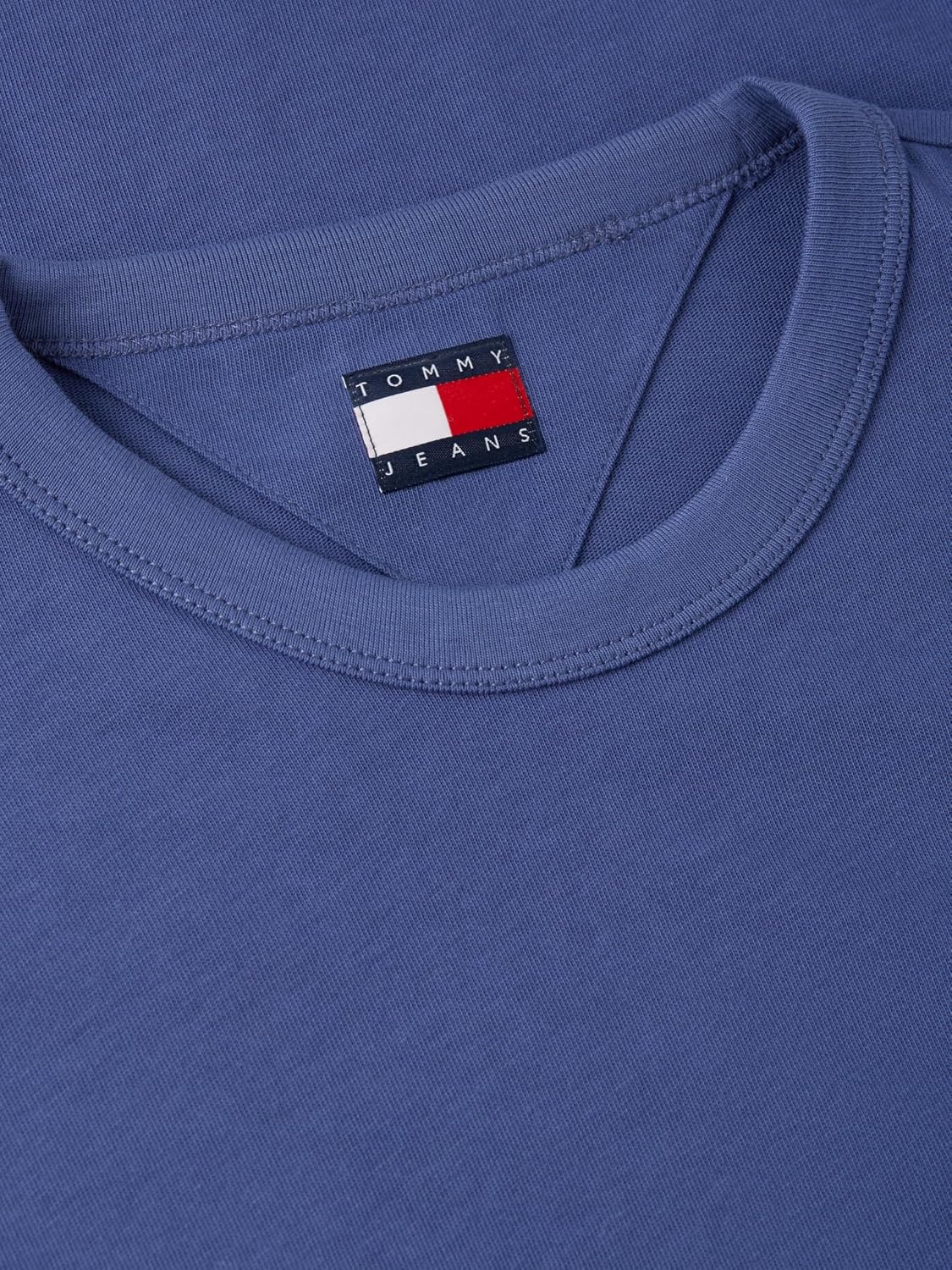 image:imageTommy Jeans Mens Long Sleeve Solid Cotton Graphic TShirtsBlue Storm