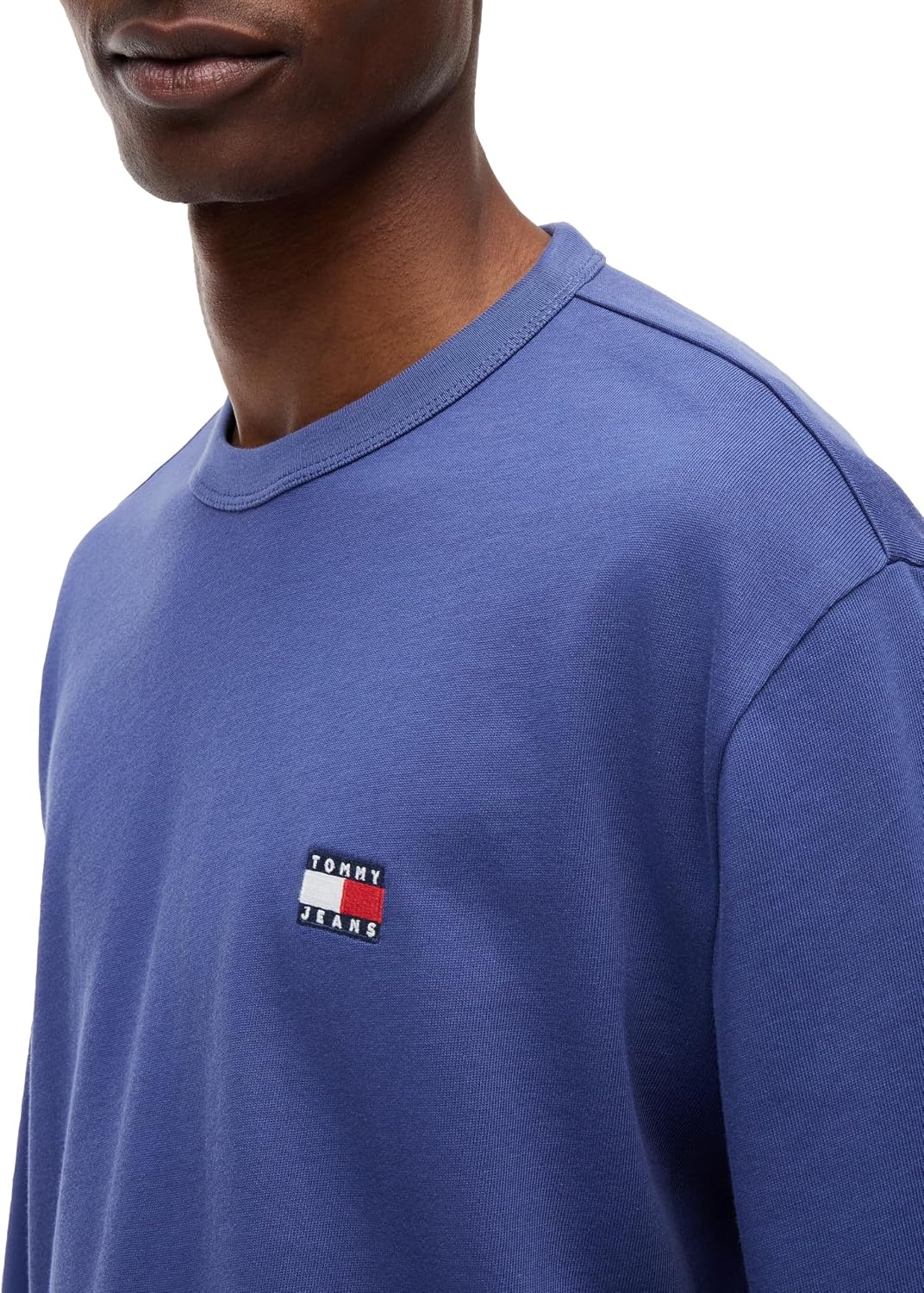 image:imageTommy Jeans Mens Long Sleeve Solid Cotton Graphic TShirtsBlue Storm