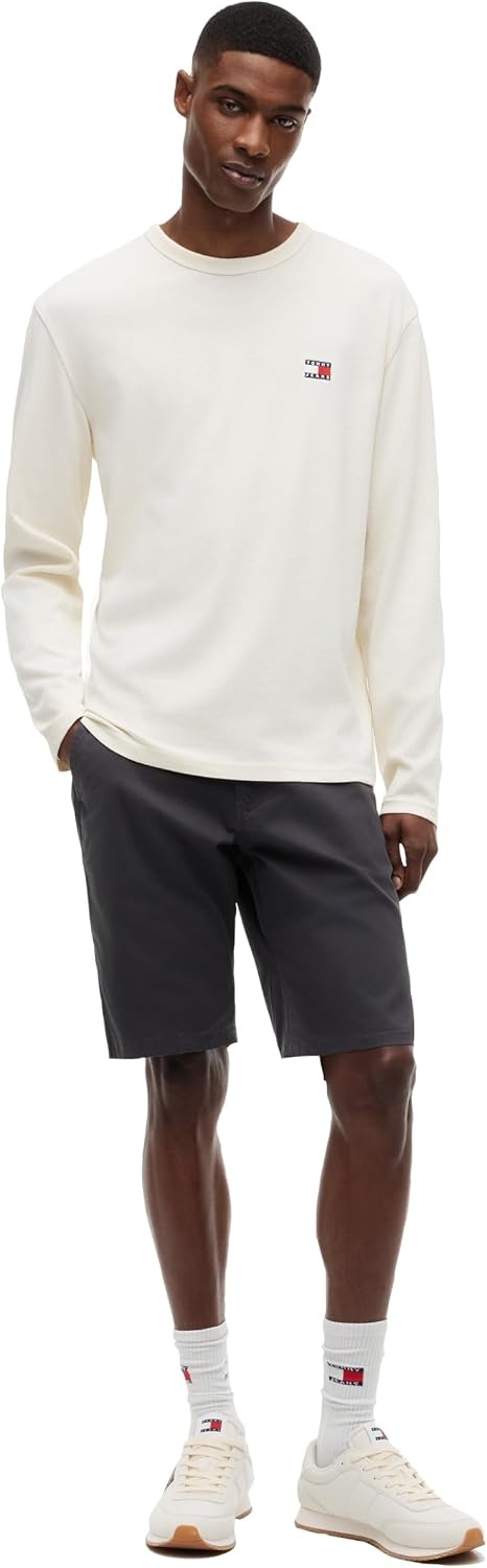 image:imageTommy Jeans Mens Long Sleeve Solid Cotton Graphic TShirtsCalico