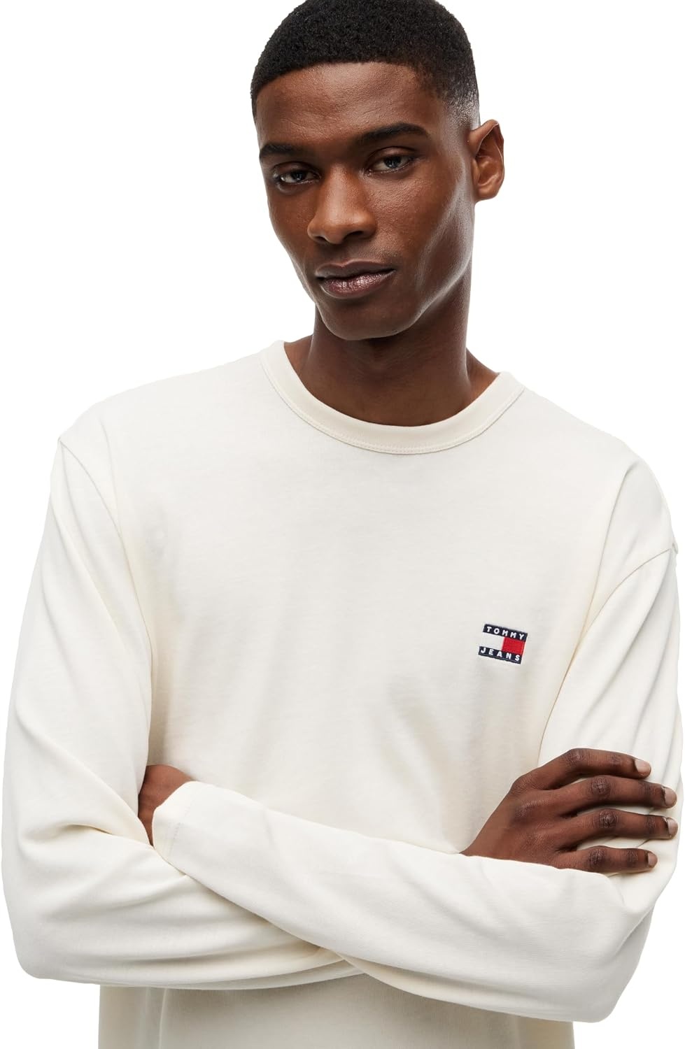 image:imageTommy Jeans Mens Long Sleeve Solid Cotton Graphic TShirtsCalico