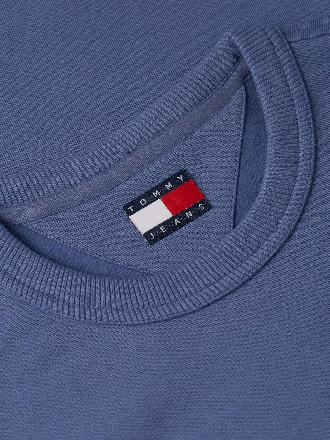 image:imageTommy Jeans Mens Medium Weight Crewneck Sweatshirt With Embroidered Flag LogoBlue Storm