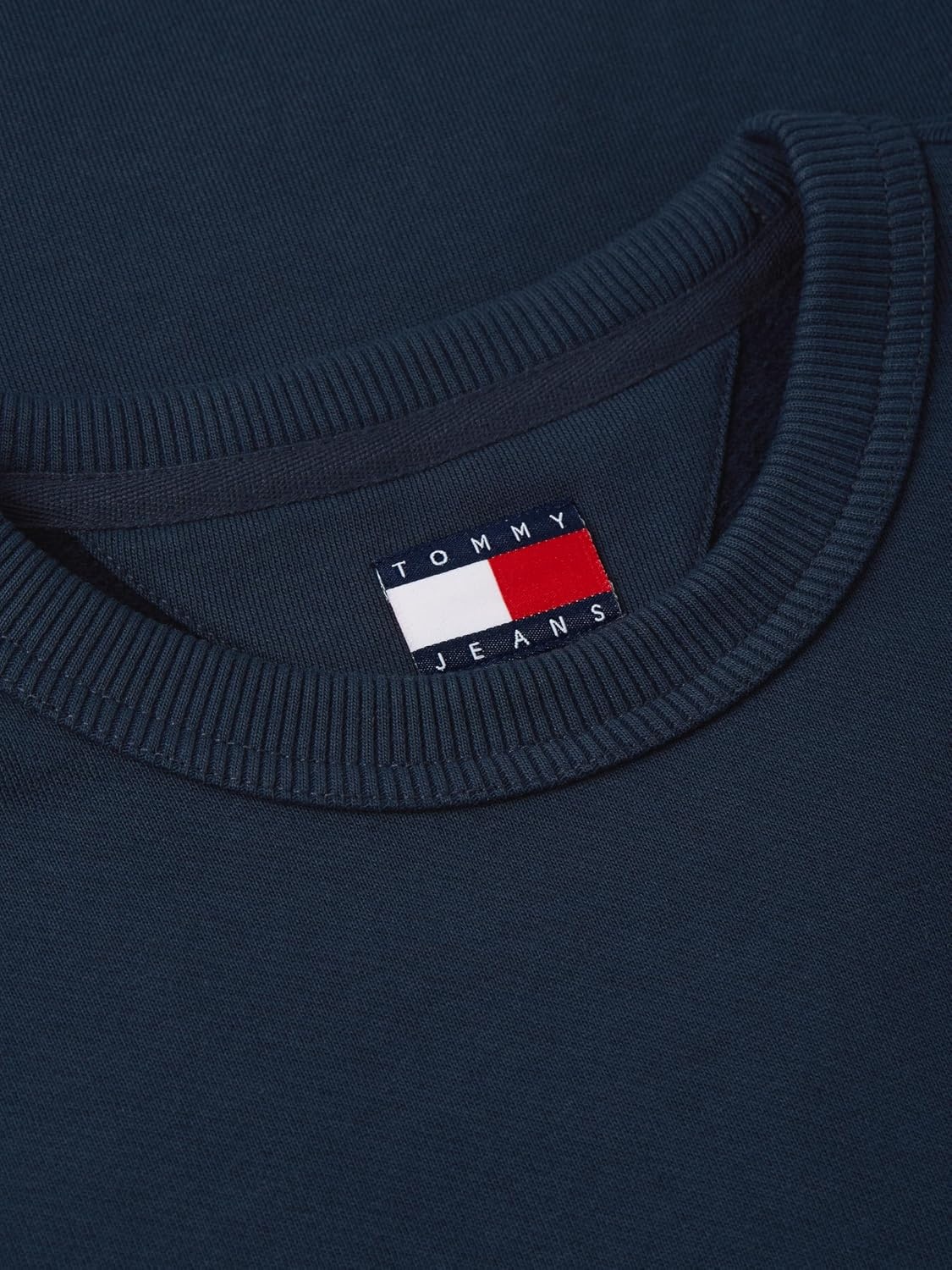 image:imageTommy Jeans Mens Medium Weight Crewneck Sweatshirt With Embroidered Flag LogoTommy Navy