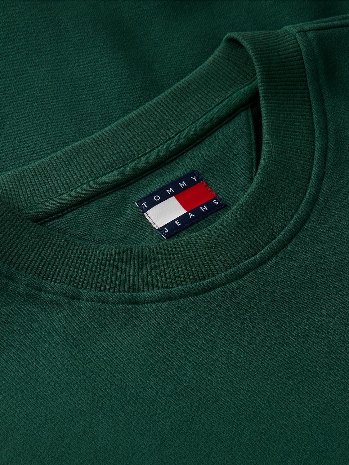 image:imageTommy Jeans Mens Medium Weight Crewneck Sweatshirt With LogoVelvet Green